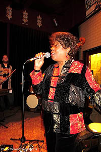 Francine Reed with Chris Alpiar at the Family Dog